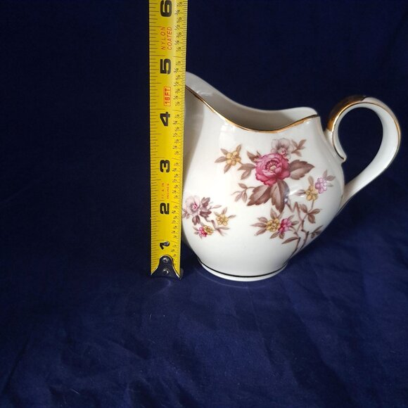 Vintage Norleans China Creamer Floral Pattern With Gold Trim - Picture 7 of 14